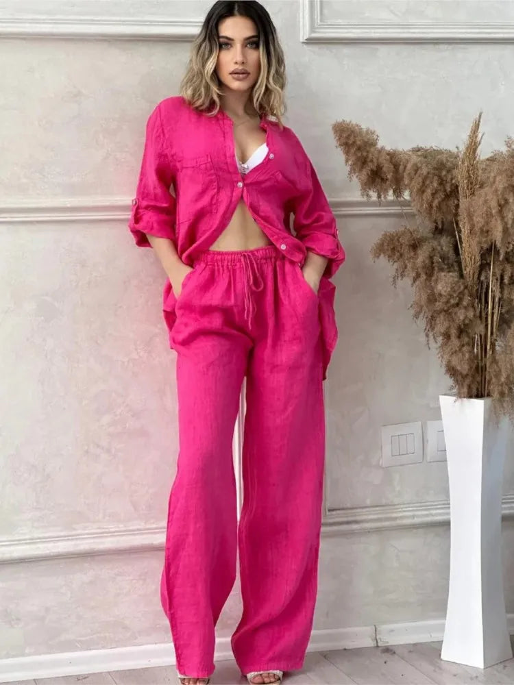 Conjunto Feminino Linho Brilho das Estrelas