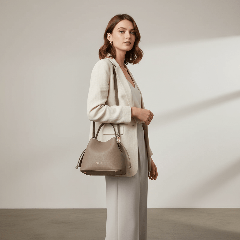 Bolsa Bucket Feminina BegeGramora | Luxury Ladies Clothing