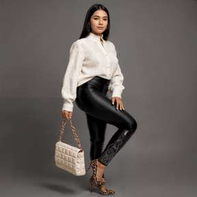 Calça Feminina Ding Casual de CouroGramora | Luxury Ladies Clothing