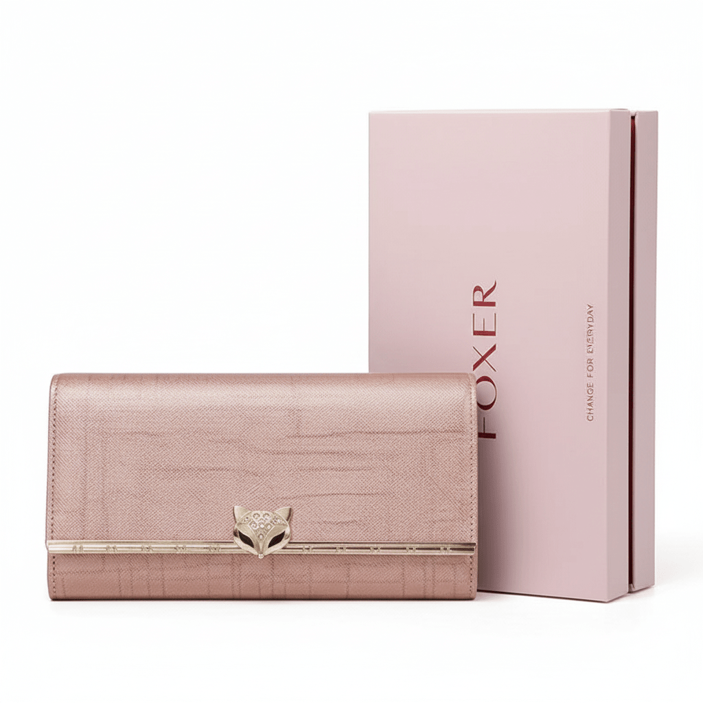 Carteira Feminina Longa em Couro com Fecho Metálico RoseGramora | Luxury Ladies Clothing