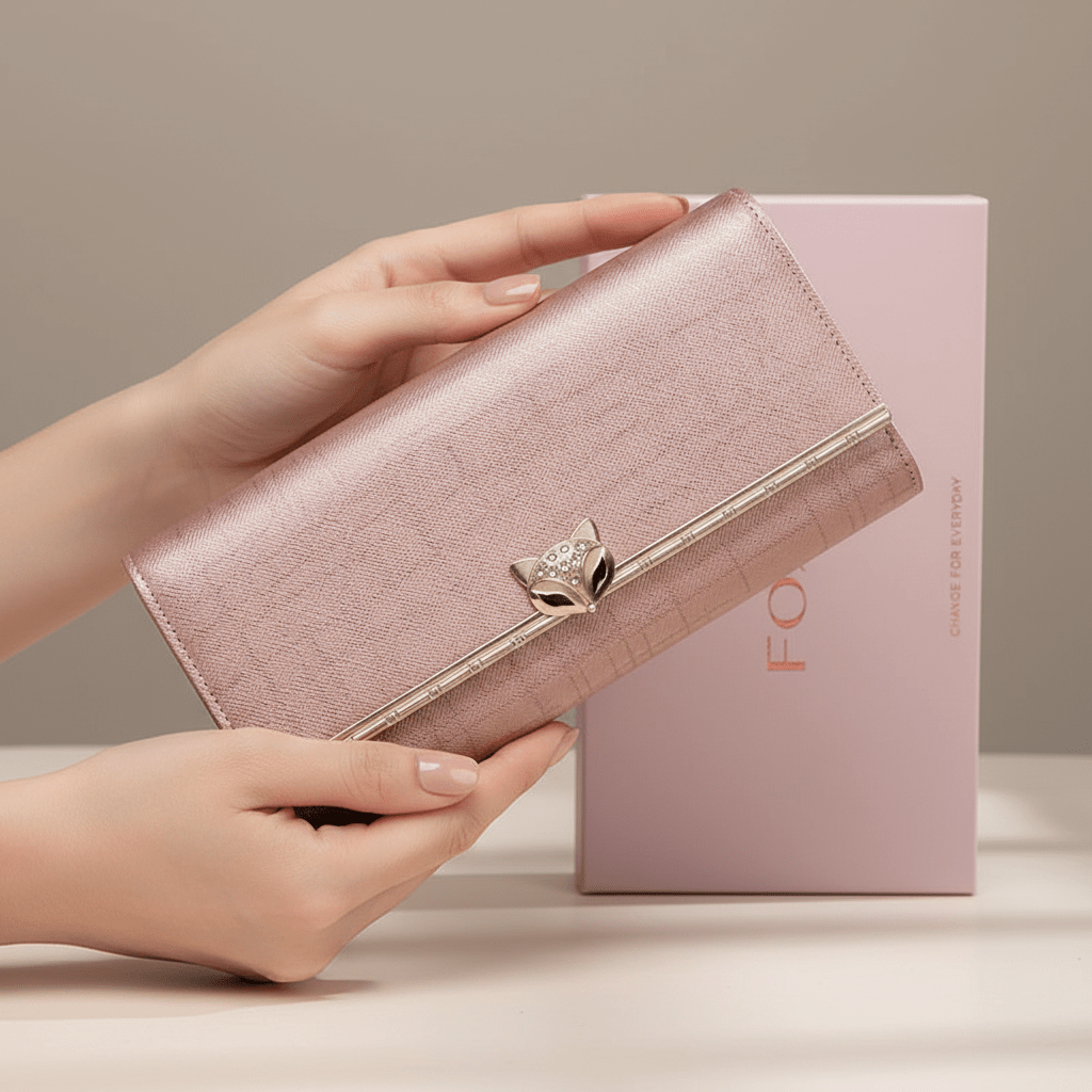 Carteira Feminina Longa em Couro com Fecho Metálico RoseGramora | Luxury Ladies Clothing