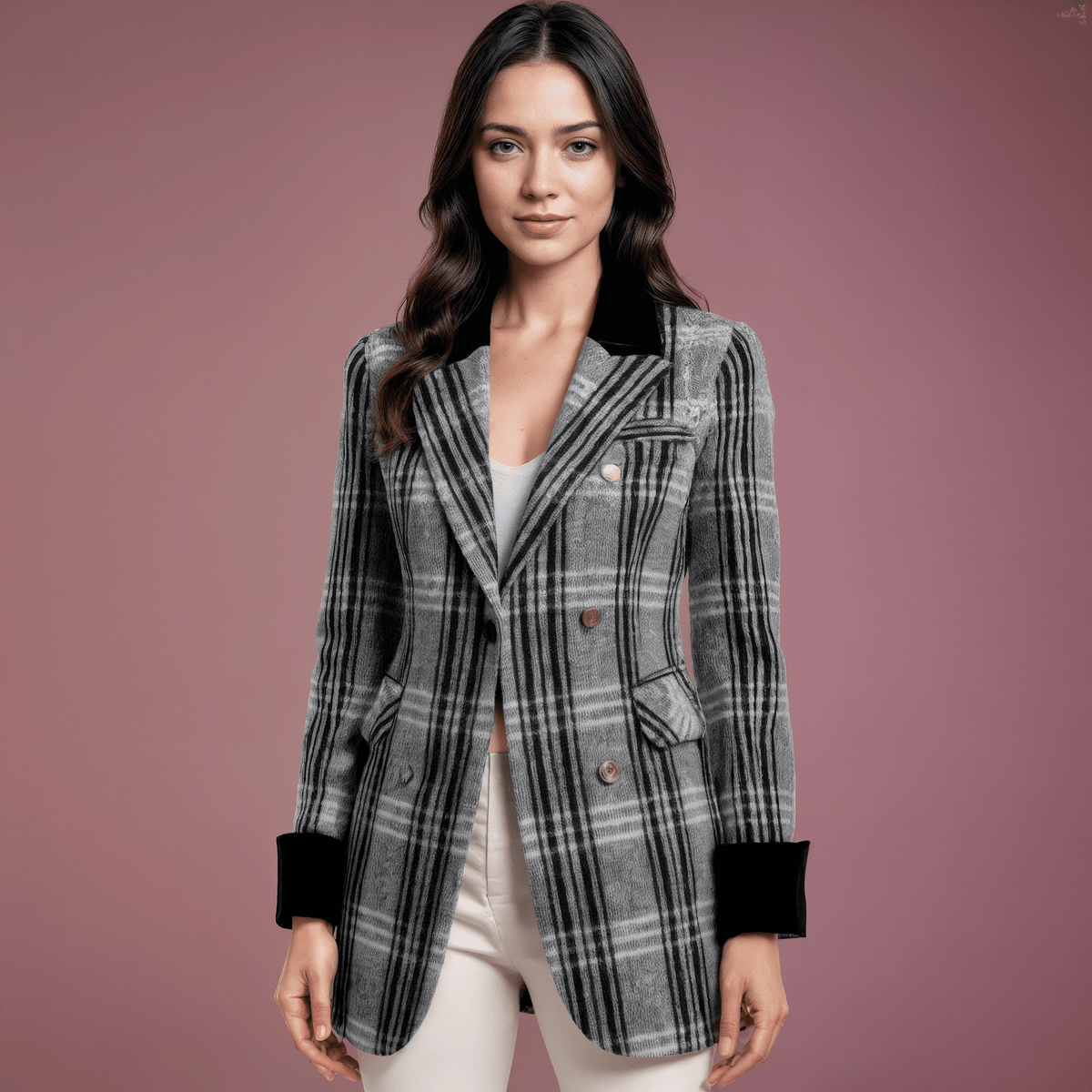 Casaco Xadrez Feminino IsadoraGramora | Luxury Ladies Clothing