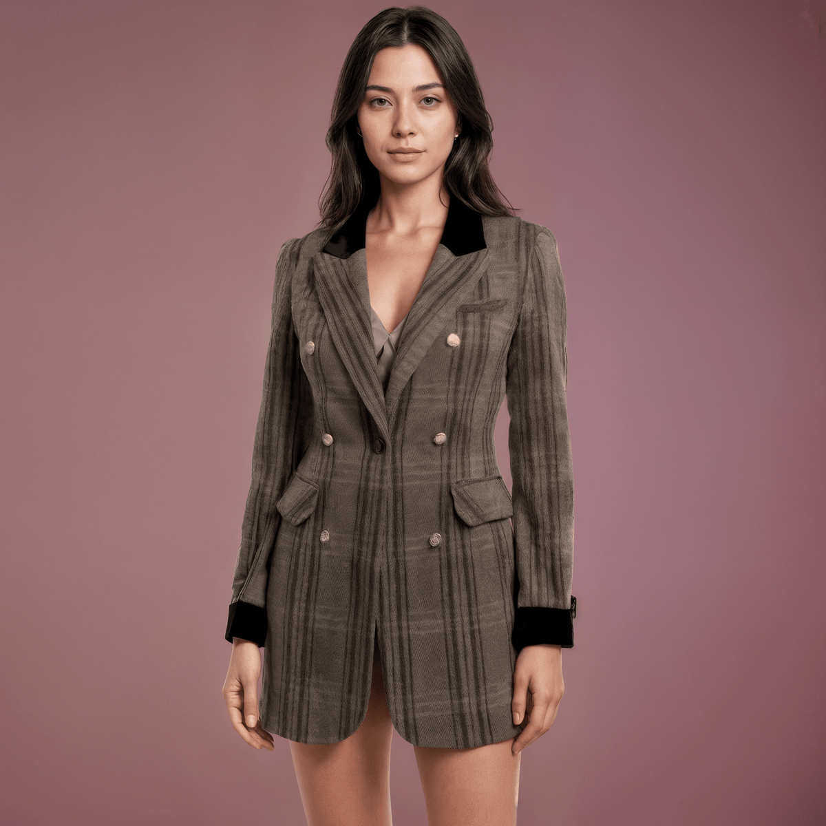 Casaco Xadrez Feminino IsadoraGramora | Luxury Ladies Clothing