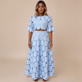 Conjunto de Renda FloridoGramora | Luxury Ladies Clothing