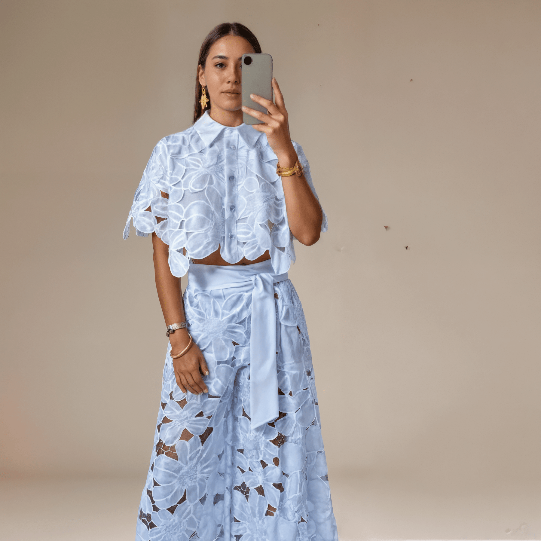 Conjunto Feminino de renda PluziGramora | Luxury Ladies Clothing