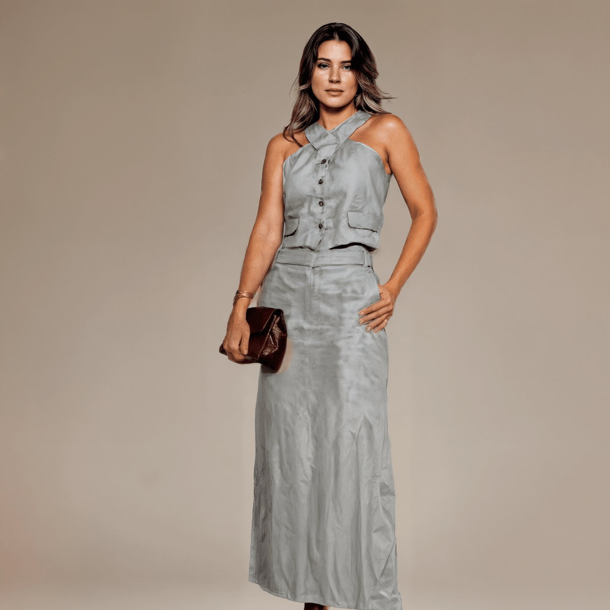 Conjunto Feminino Saia e Colete JaquelineGramora | Luxury Ladies Clothing