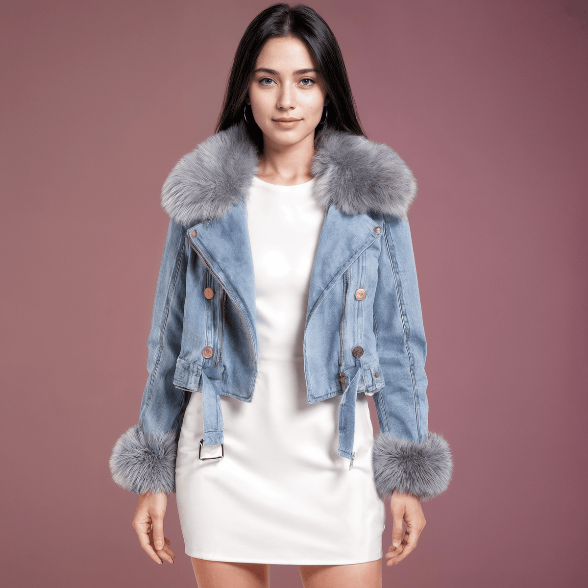 Jaqueta Jeans Feminina AlanaGramora | Luxury Ladies Clothing