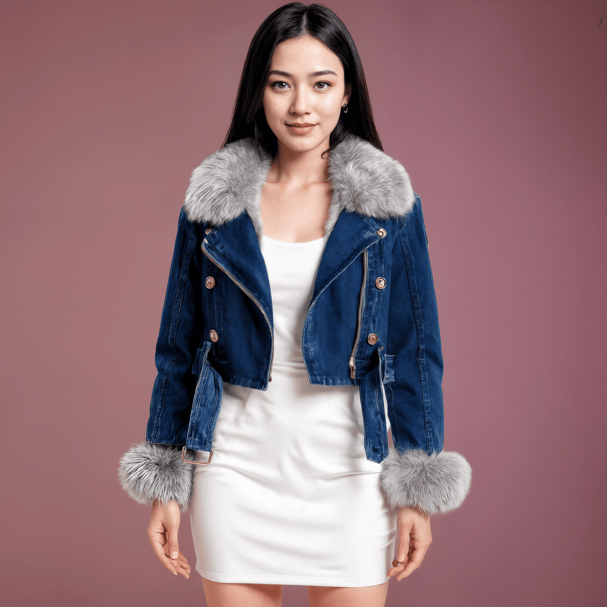 Jaqueta Jeans Feminina AlanaGramora | Luxury Ladies Clothing