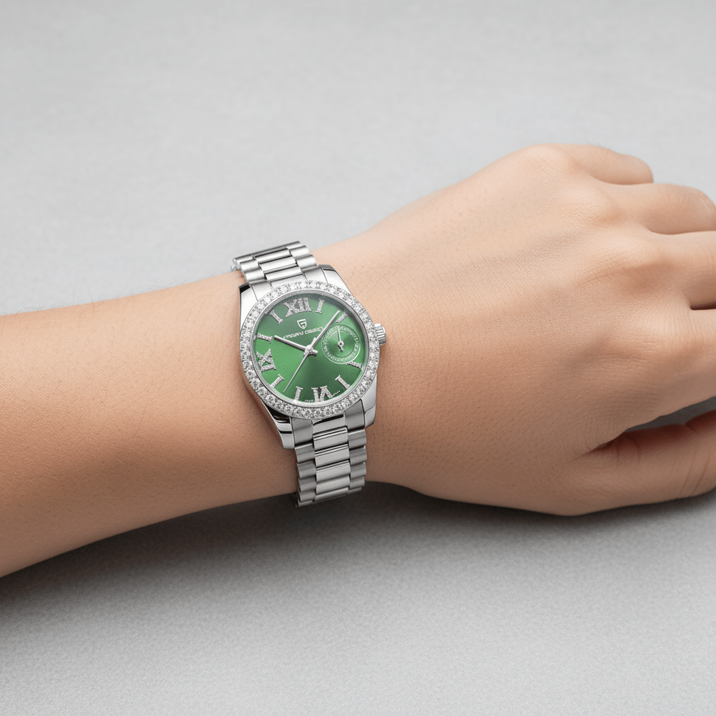 Relógio Pagani Design Feminino Safira GreenGramora | Luxury Ladies Clothing