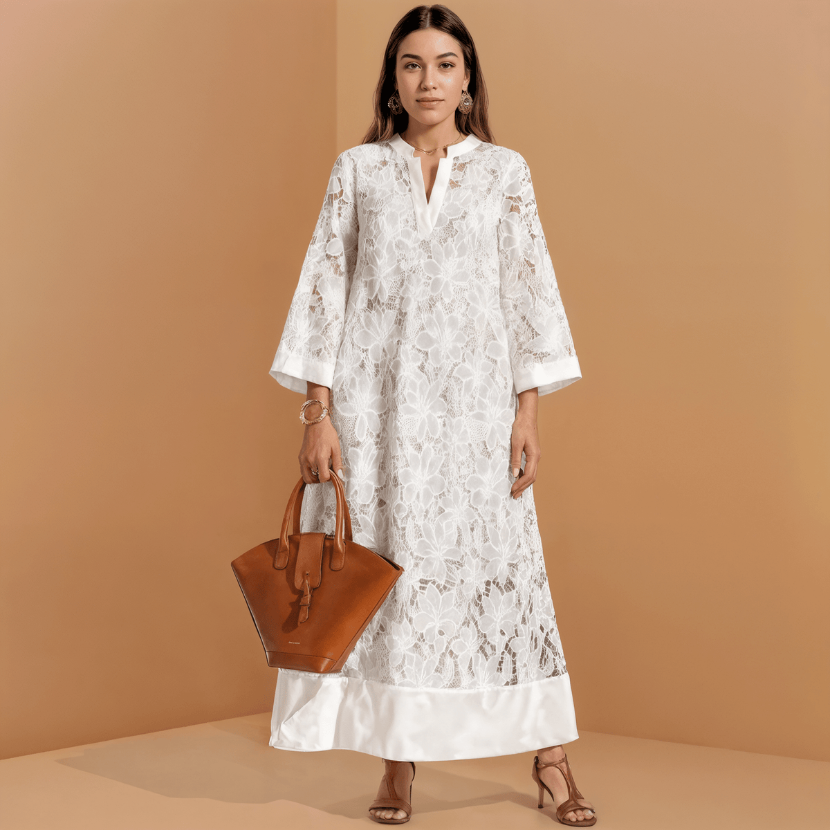 Vestido Feminino Longo Bordado AuroraGramora | Luxury Ladies Clothing