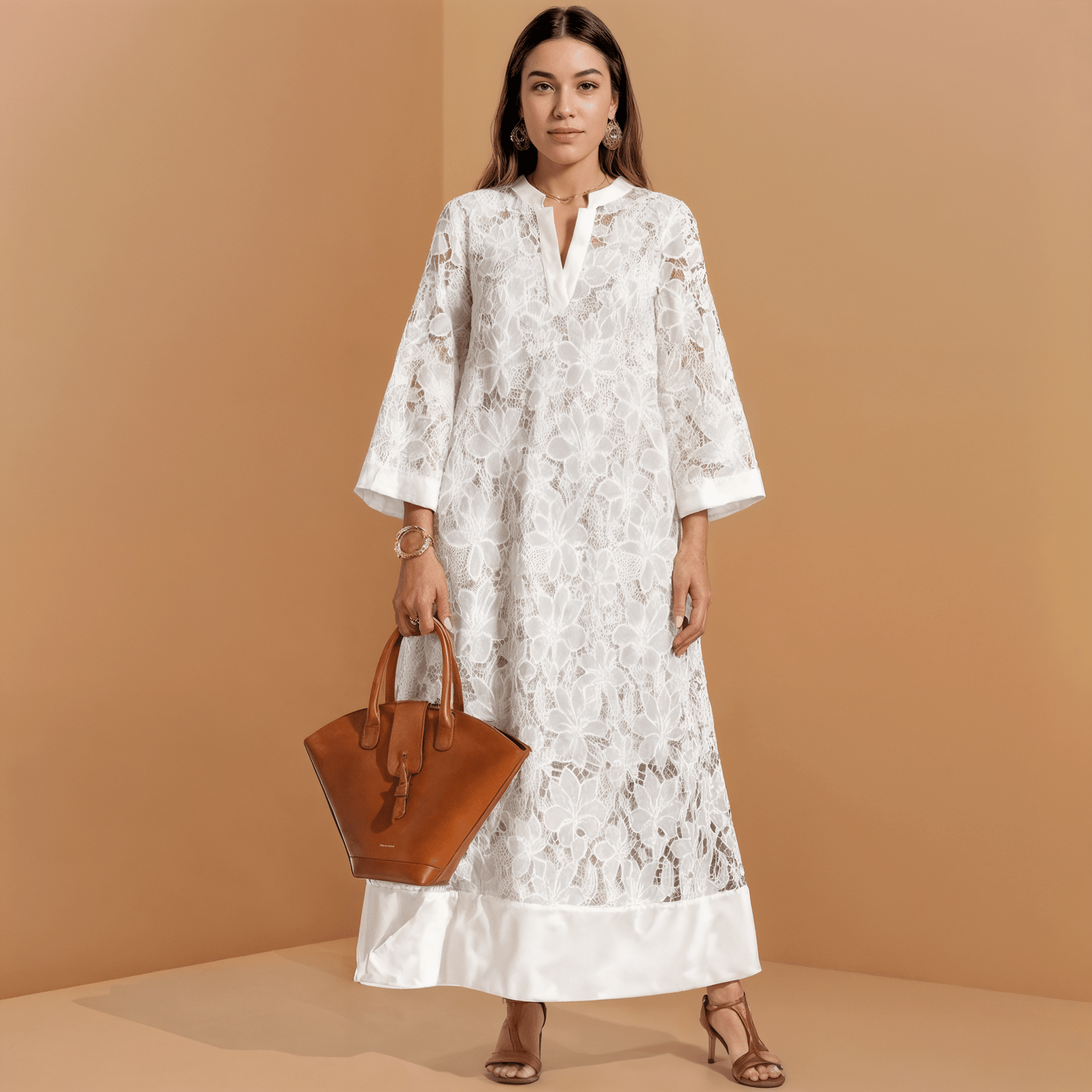 Vestido Feminino Longo Bordado AuroraGramora | Luxury Ladies Clothing